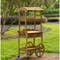 Vintiquewise Large Wooden Display Rolling Table with Drawers and Wheels 3 Tier with Shelves for Food and More QI004642 - alternate 3